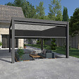OMBREA - Pergola bioclimatique autoportante - Anthracite/blanc - 4x4m - vignette
