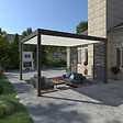 OMBREA - Pergola bioclimatique autoportante - Anthracite/blanc - 4x4m - vignette
