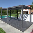 OMBREA - Pergola bioclimatique autoportante - Anthracite - 3x6m - vignette