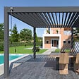 OMBREA - Pergola bioclimatique autoportante - Anthracite - 3x6m - vignette