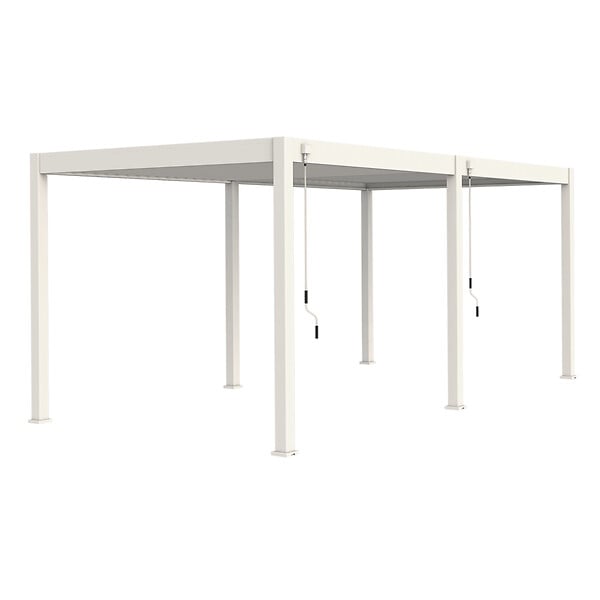 OMBREA - Pergola bioclimatique autoportante en aluminium Ombréa VS - Blanc - H.257xL.599xP.308cm - large