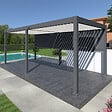 OMBREA - Pergola bioclimatique autoportante - Anthracite/blanc - 3x6m - vignette