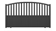 ELSEALU - Portail coulissant Colby - Aluminium - Gris - 360x140cm - vignette
