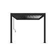 OMBREA - Pergola bioclimatique adossée aluminium OMBREA VS - Anthracite - 3x3m - H.257xL.302xP.301cm - vignette