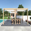 OMBREA - Pergola bioclim. 3x6m bois et blanc OMBREA - vignette