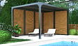 HABRITA - Pergola bioclimatique alu - Gris anthracite - L.360xP.300cm - vignette
