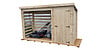 HABRITA - Abri bûcher en bois madriers - L.329xl.122xH.195cm - vignette