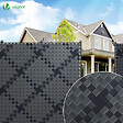 VOUNOT - Kit de lamelles occultantes PVC brise vue 300m x 4.7cm avec 600 clips Gris - vignette