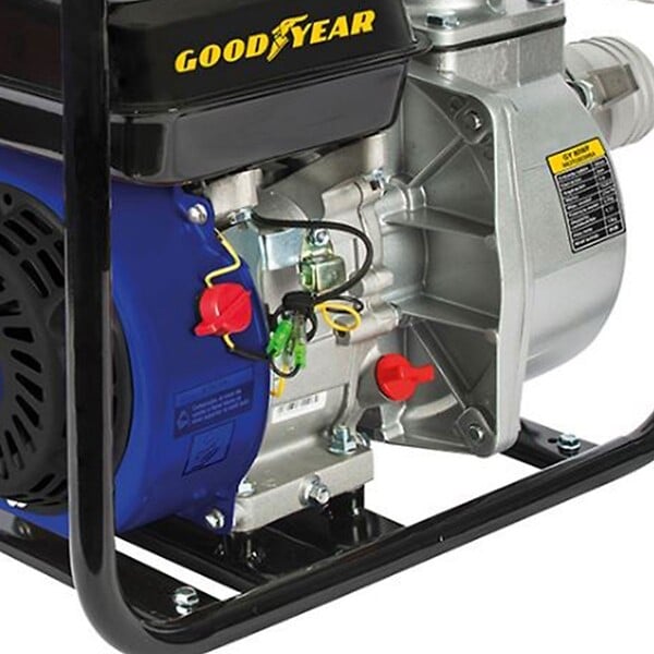GOODYEAR - Pompe à eau 6.5CV Essence 4T OHV 196Cm3 Motopompe thermique 54m3/h Raccords 75mm Inondations Caves Piscines GOODYEAR - large
