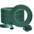 VOUNOT - Kit de lamelles occultantes PVC brise vue 300m x 4.7cm avec 600 clips Vert - vignette