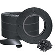 VOUNOT - Kit de lamelles occultantes PVC brise vue 300m x 4.7cm avec 600 clips Noir - vignette