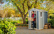 KETER - Abri de jardin en résine Manor 46 S - Gris et blanc - L.130xH.198xP.192cm - vignette