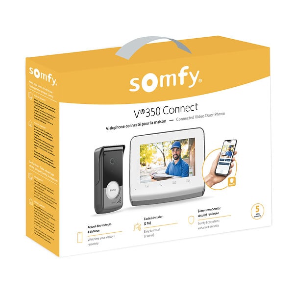 SOMFY - Visiophone connecté filaire - V®350 Connect - Blanc - large