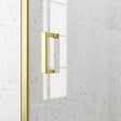 AURLANE - Porte de douche Coulissante 140x200cm - Profilés Or Doré Brossé - Verre Trempé 6mm - GOLDY CRUSH - vignette