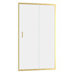 AURLANE - Porte de douche Coulissante 120x200cm - Profilés Or Doré Brossé - Verre Trempé 6mm - GOLDY CRUSH - vignette