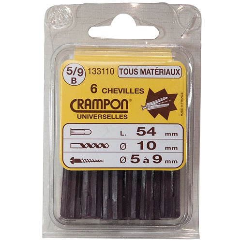 VINMER - Chevilles crampon universelles 5-9mm en boîte de 60 - VINMER - 59B - large