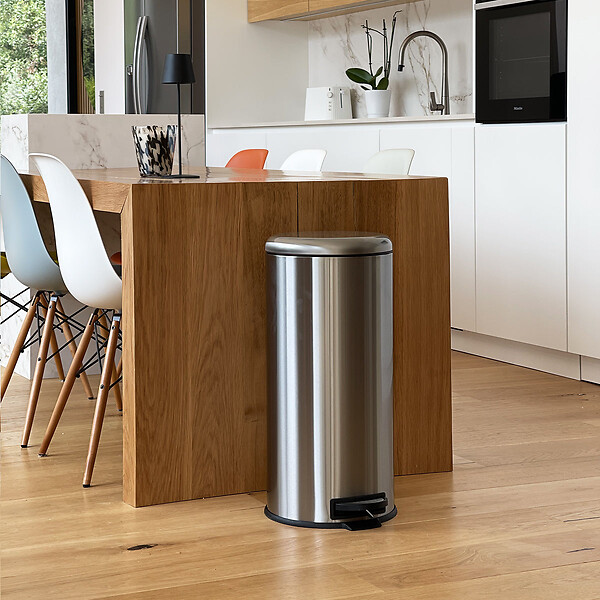 KITCHEN MOVE - Poubelle à pédale inox URBAN argent 30L - large