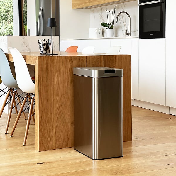 KITCHEN MOVE - Poubelle automatique inox SILVERLAKE argent 70L - large