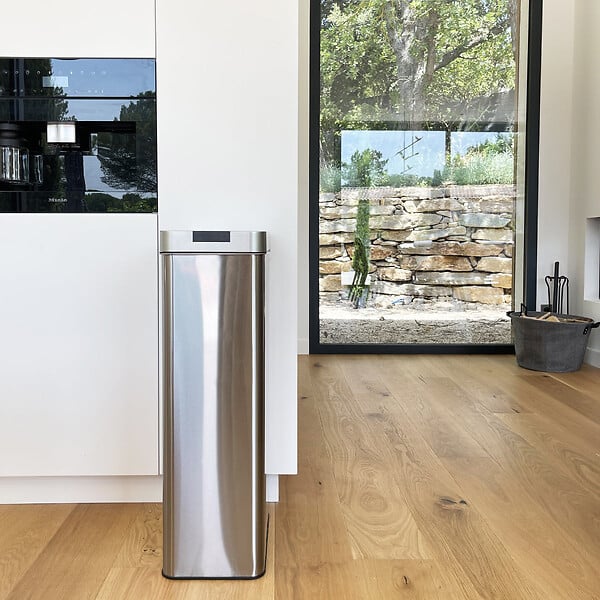 KITCHEN MOVE - Poubelle automatique inox SILVERLAKE argent 90L - large