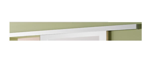 GD MENUISERIES - Porte Coulissante bois Ayous Vitrée H204 x L93 cm, Rail Alu, Coquilles - large