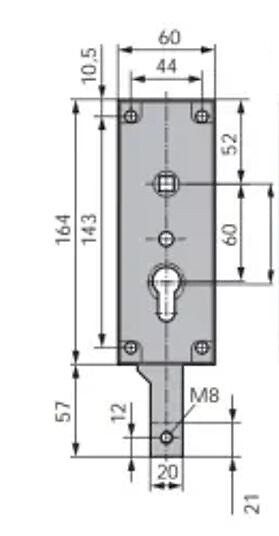 WSS - Serrure de garage verouillage bas sans ressort épaisseur 18mm - WSS - 16510000010 - large