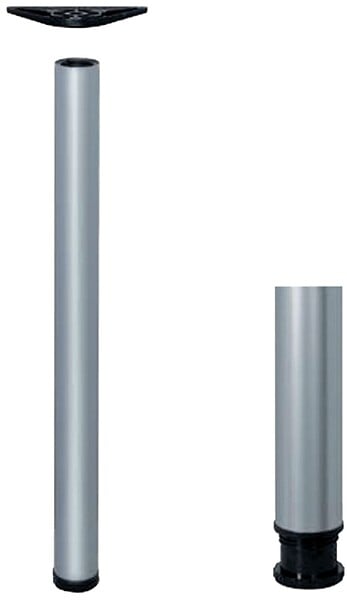 HANGER - Pied de table RONDELLA diamètre 60mm hauteur 710mm finition aspect inox - 635.24.074 - large