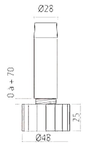 HANGER - Pied métal 323 80 mm - 119.30.80 - large