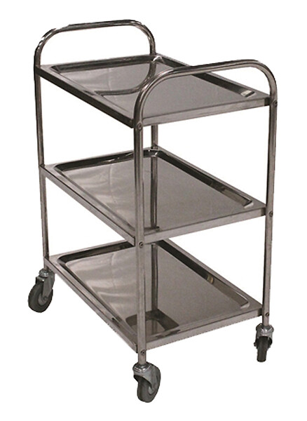 STOCKMAN - Servante inox 304 100kg 3 plateaux - STOCKMAN - SVT3/100 - large