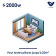 VOLTMAN - Chauffage électrique 2000W - panneaux rayonnants - Blanc - vignette