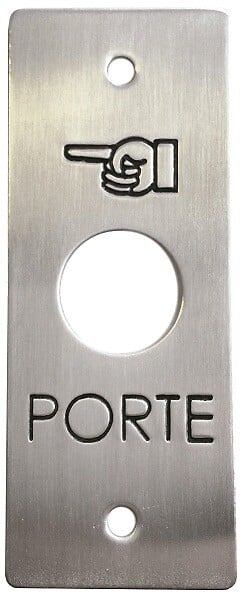 SEWOSY - Plaque inox gravée exit avec braille diamètre 19mm - SEWOSY - PPBP19_BE - large