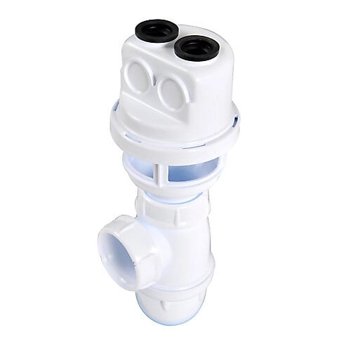 NICOLL - Siphon Nicoll 201296 pour adoucisseur et osmoseur 18-40mm blanc - large