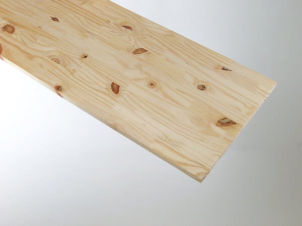 AJ TIMBER - Tablette en pin lamellé collé rustique - L.200xl.30xEp.1.8cm - large