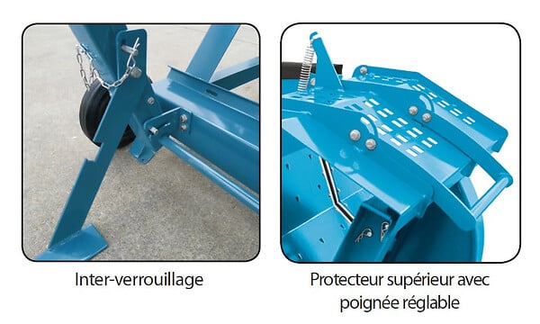LEMAN - Scie à  Bûche forte Sécurité 3,5 KW à˜600mm avec une lame carbure LOSAB601LC Leman - large