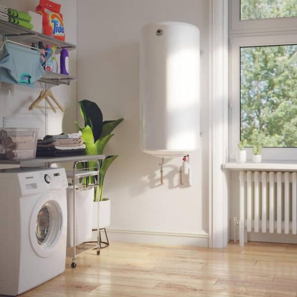THERMOR - Chauffe-eau électrique compact Stéatis Thermor - Vertical - Mural  - 200L - 2200W - Blanc - large