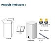 THERMOR - Chauffe-eau électrique Malicio 3 connecté Thermor - 2400W - Carré vertical mural - 120L - 4 à 5 personnes - Blanc - vignette