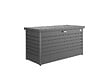 BIOHORT - Coffre de jardin en acier LeisureTime Box T 130 - Gris foncé - L.134xH.71xP.62cm - vignette