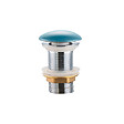 SWISS AQUA TECHNOLOGIES - Bonde à écoulement libre Infinitio 5/4" sans trop-plein pour lavabos et vasques, bleu mat (PZATKALBLM) - vignette
