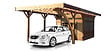 SOLID - Carport avec abri en pin du Nord  - L.406xl.706cm - vignette