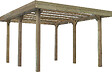 SOLID - Carport camping-car épicéa - Marron - L.606xl.506xH.400cm - vignette