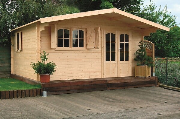 SOLID - Abri jardin bois Chambéry - Marron - L.528,7xH.253,3xP.515cm - large