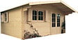 SOLID - Abri jardin bois Chambéry - Marron - L.528,7xH.253,3xP.515cm - vignette