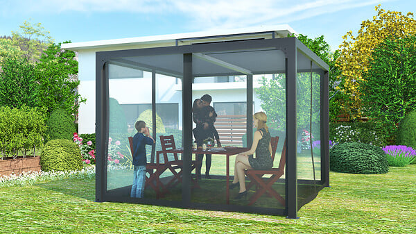 HABRITA - Kit rideau moustiquaire pour pergola PER 3630 BI - large