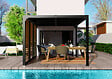HABRITA - Pergola alu bioclimatique - Anthracite - L.360xH.231xP.300cm - vignette