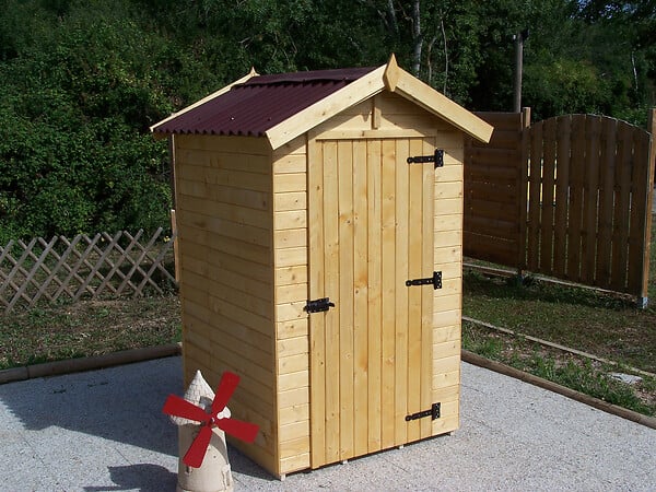 HABRITA - Abri de jardin bois - L.120xP.120cm - large