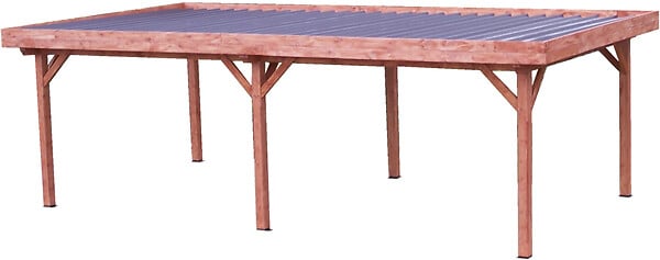 HABRITA - Auvent toit plat acier Ombra - L.696xl.354cm - large