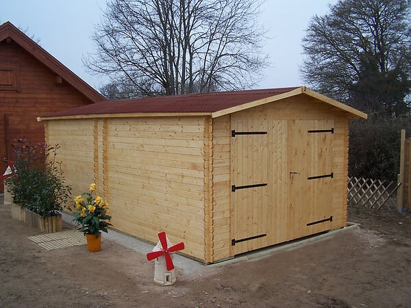 HABRITA - Garage en bois - 17.16m² - L.3.70xH.2.43xP.5.67m - large