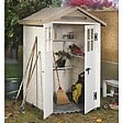 HABRITA - Abri de jardin résine EVO 120 - Beige - L.137xl.144xH.214cm - vignette