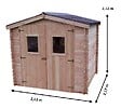 HABRITA - Abri de jardin bois Douglas Dublin - L.245xP.217xH.220cm - vignette