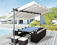 HABRITA - Pergola marquise Acier - Gris anthracite - vignette