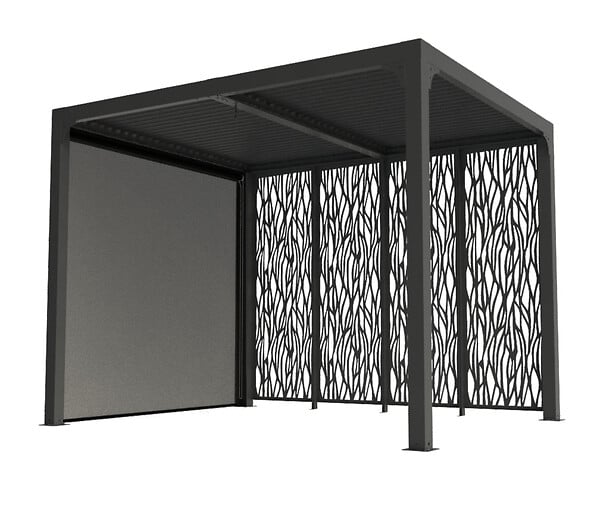 HABRITA - Pergola bioclimatique - Aluminium - 7.20m2 - large